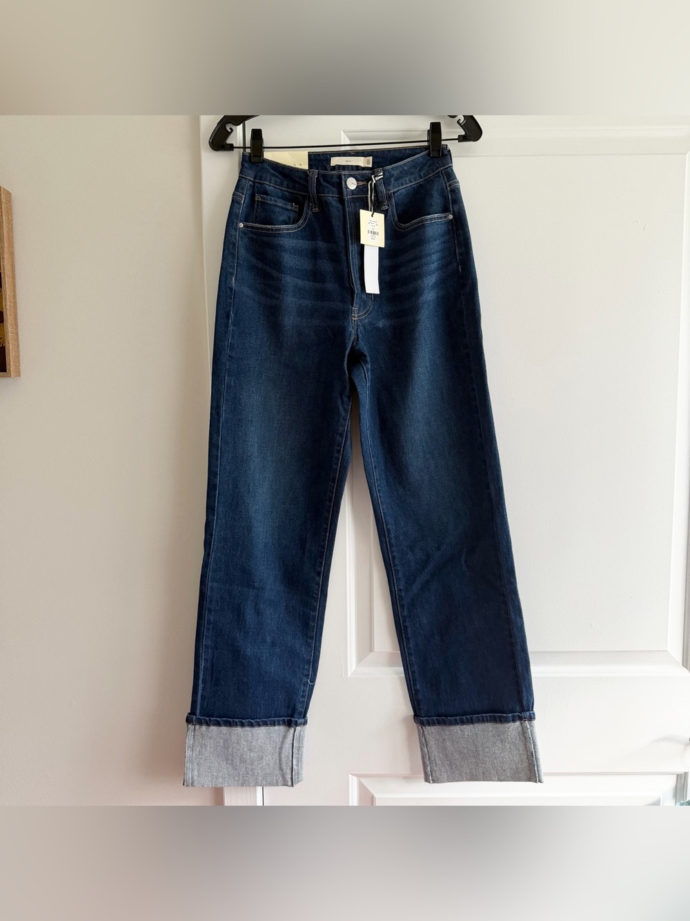 TGLA Francesca’s Dark Wash High Waisted Wide Leg Denim Jeans NWT